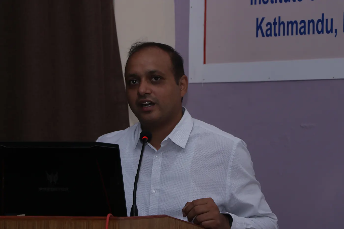 Dr Shashidhar teaching at a workshop in Kathmandu