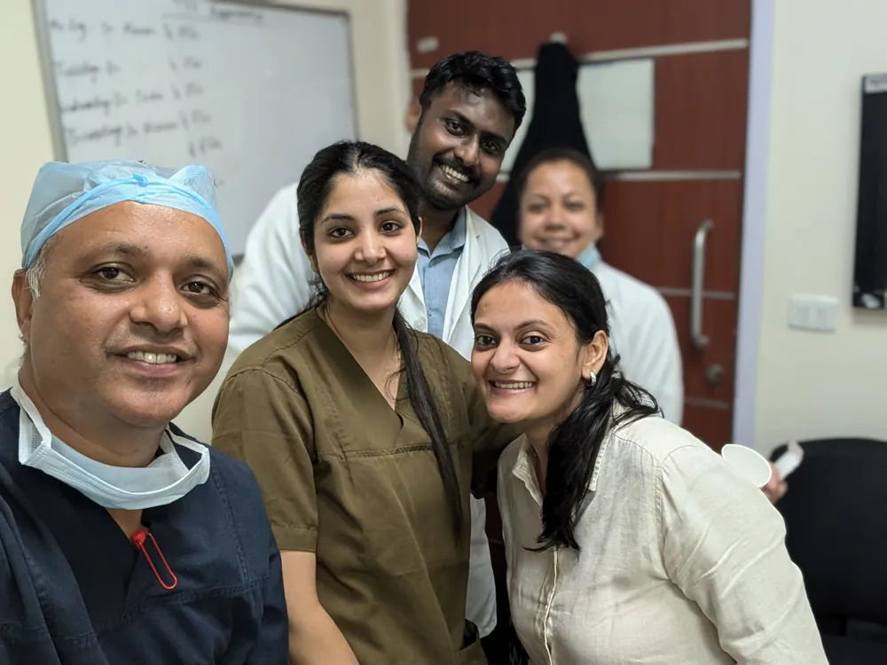 Dr Shashidhar with his DNB residents at Artemis